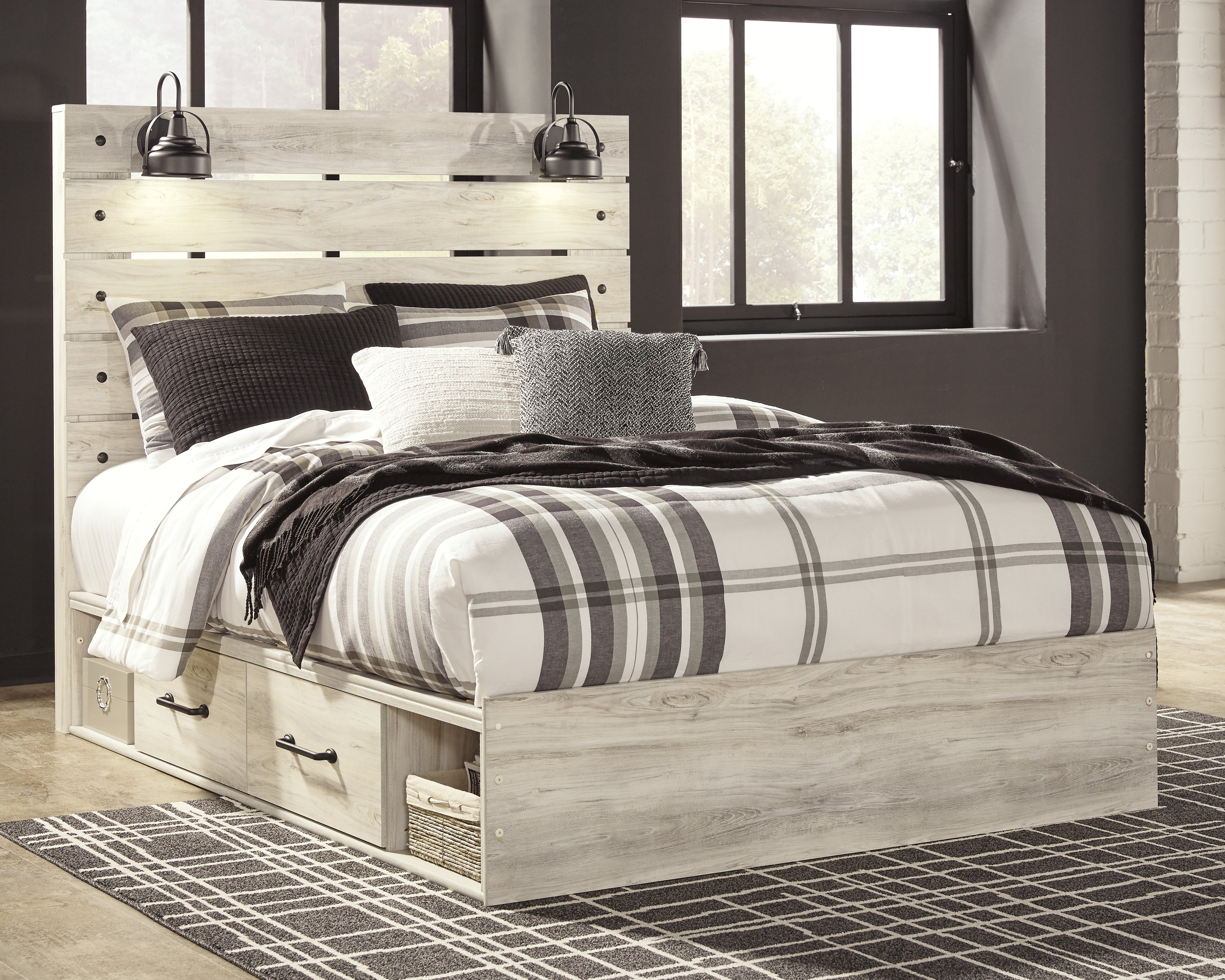 Homestyle Furniture - Ashley Furniture - Cambeck Queen Panel Bed with 4 Storage Drawers - Queen Panel Bed with 4 Storage Drawers - B192B24