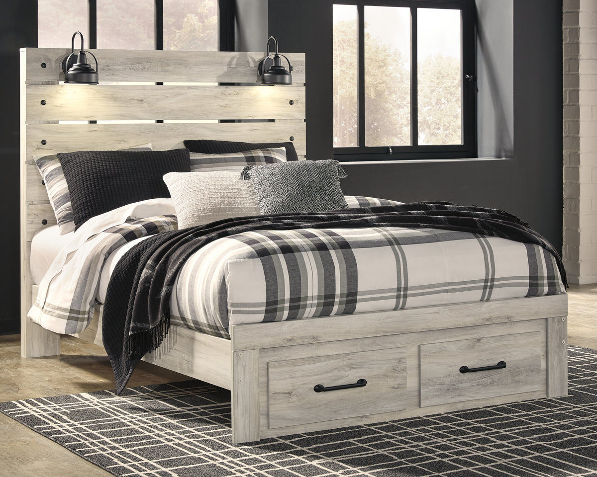Homestyle Furniture - Ashley Furniture - Cambeck Queen Panel Bed with 2 Storage Drawers - Queen Panel Bed with 2 Storage Drawers - B192B8