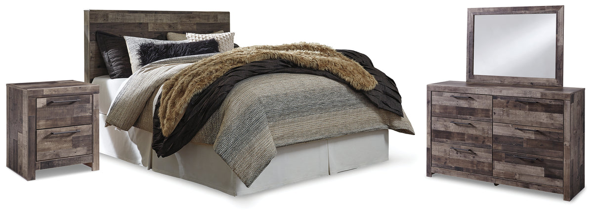 Homestyle Furniture - Ashley Furniture - Derekson Queen Panel Headboard, Dresser, Mirror and Nightstand - Queen Panel Headboard, Dresser, Mirror and Nightstand - B200B45