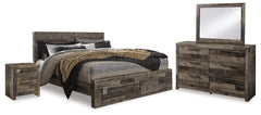 Homestyle Furniture - Ashley Furniture - Derekson King Storage Bed, Dresser, Mirror and 2 Nightstands - King Storage Bed, Dresser, Mirror and 2 Nightstands - B200B64