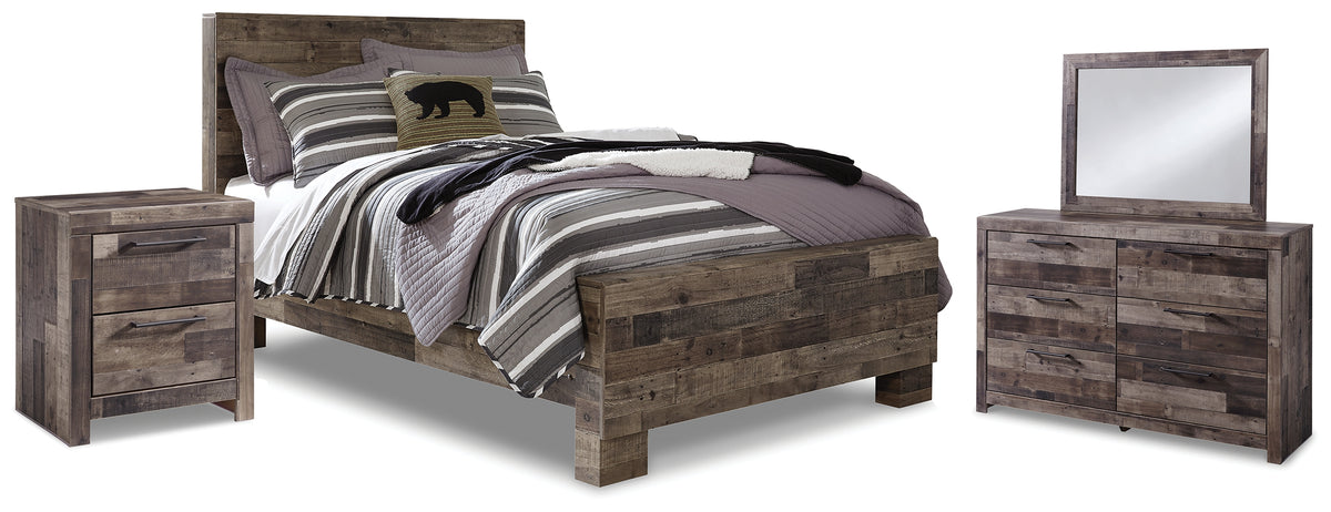 Homestyle Furniture - Ashley Furniture - Derekson Full Panel Bed, Dresser, Mirror and Nightstand - Full Panel Bed, Dresser, Mirror and Nightstand - B200B69