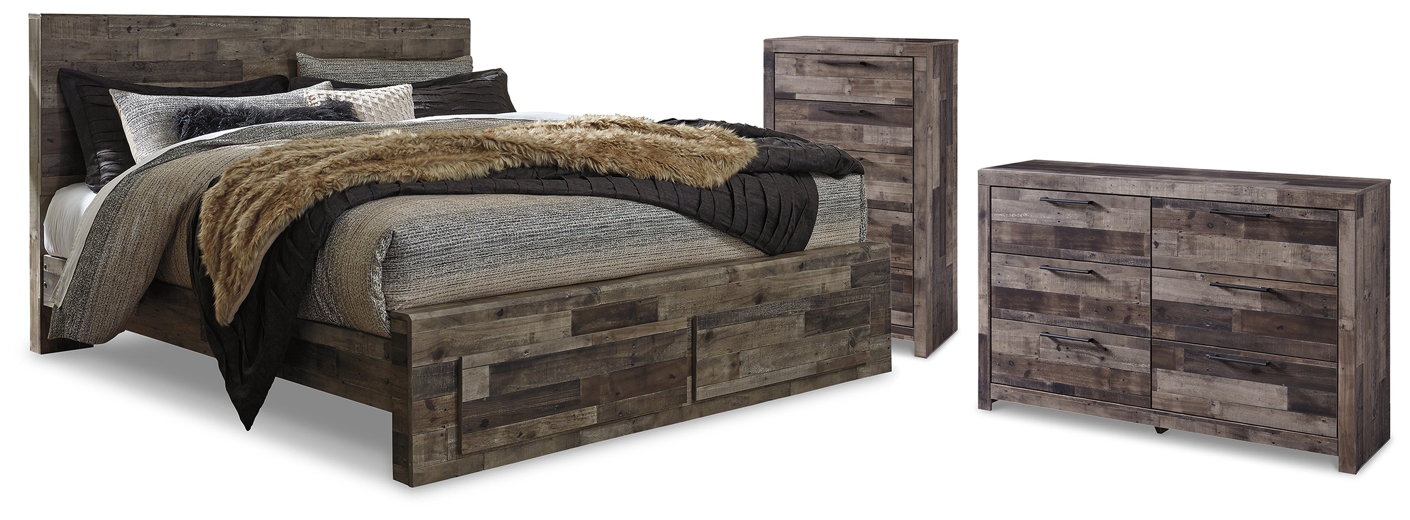 Homestyle Furniture - Ashley Furniture - Derekson King Storage Bed, Dresser and Chest - King Storage Bed, Dresser and Chest - B200B76