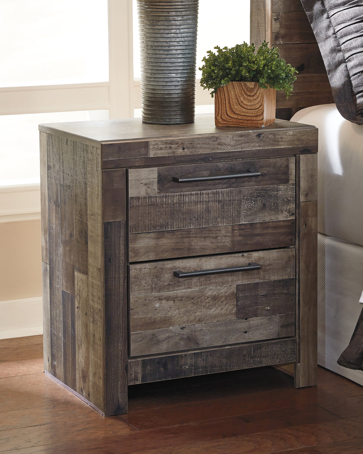 Homestyle Furniture - Ashley Furniture - Derekson Nightstand - Two Drawer Night Stand - B200-92