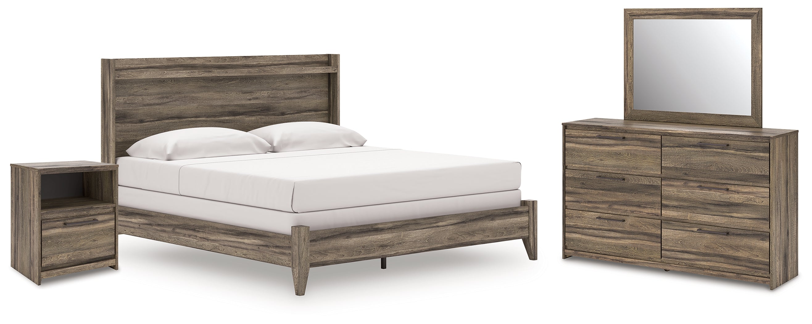 Homestyle Furniture - Ashley Furniture - Elbrim King Panel Bed, Dresser, Mirror and Nightstand - King Panel Bed, Dresser, Mirror and Nightstand - PCB2005B26