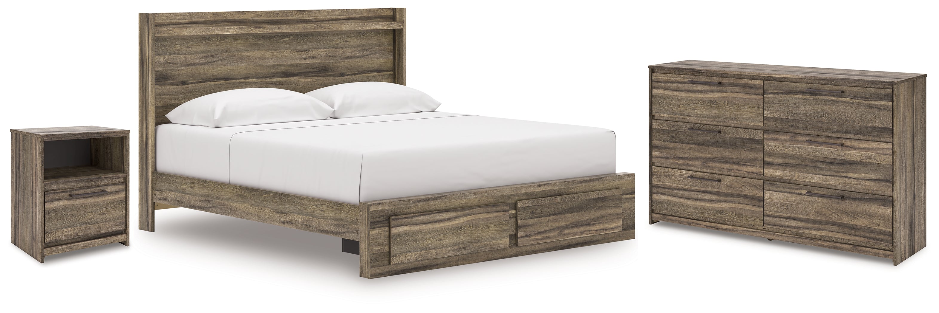 Homestyle Furniture - Ashley Furniture - Elbrim King Panel Storage Bed, Dresser and Nightstand - King Panel Storage Bed, Dresser and Nightstand - PCB2005B24