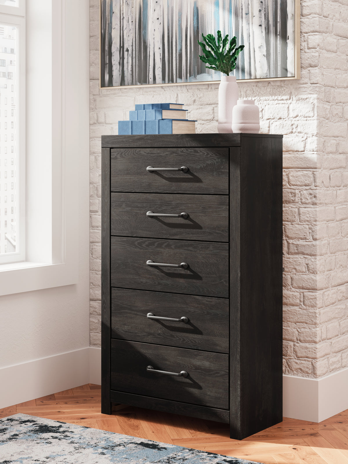 Homestyle Furniture - Ashley Furniture - Hollivern Chest of Drawers - Five Drawer Chest - PCB2108-46