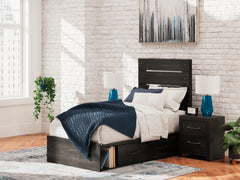 Homestyle Furniture - Ashley Furniture - Hollivern Twin Panel Bed with Storage - Twin Panel Bed with Storage - PCB2108B18