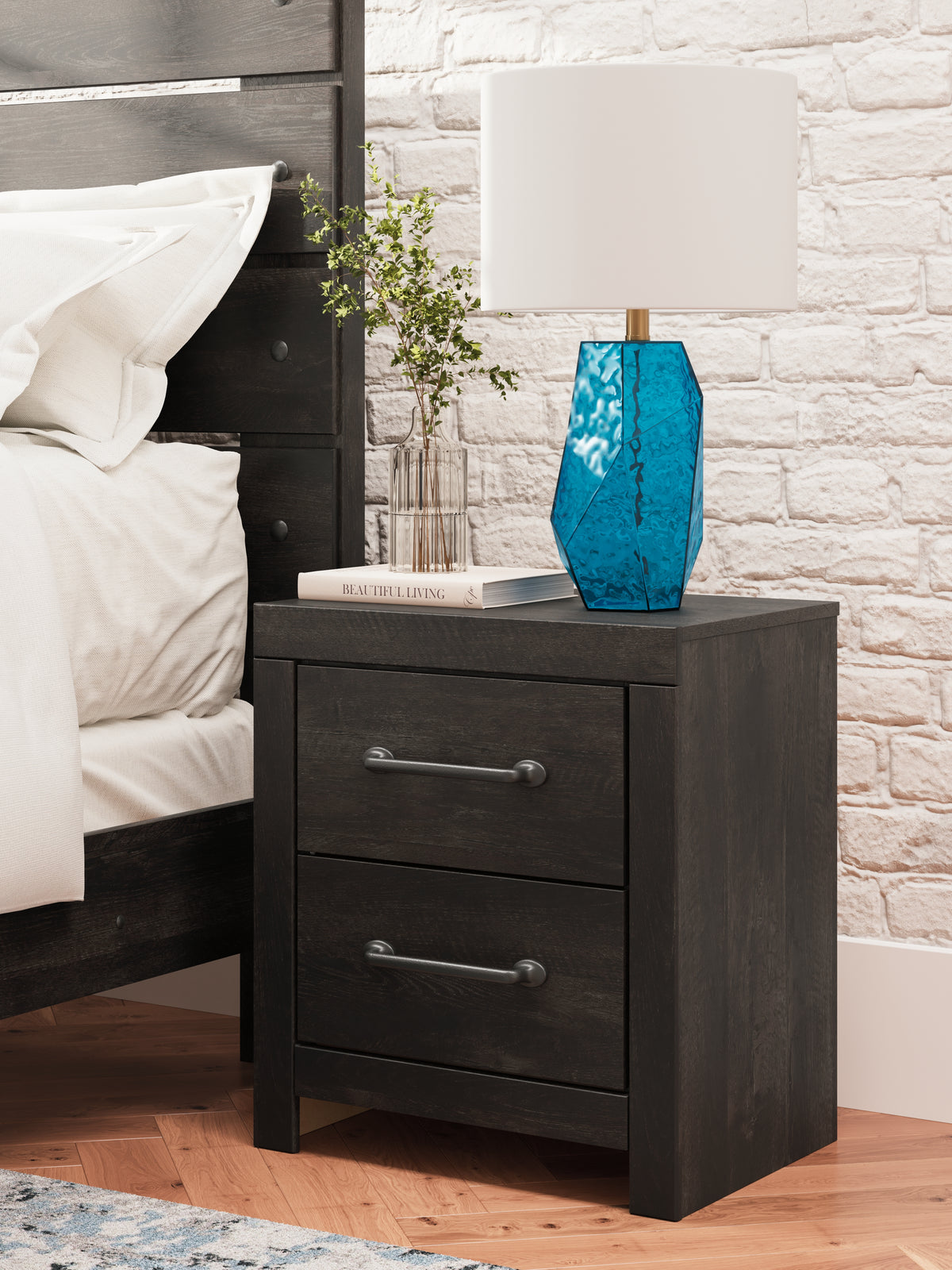 Homestyle Furniture - Ashley Furniture - Hollivern Nightstand - Two Drawer Night Stand - PCB2108-92