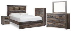 Homestyle Furniture - Ashley Furniture - Drystan Queen Bookcase Panel Bed, Dresser, Mirror Chest and Nightstand - Queen Bookcase Panel Bed, Dresser, Mirror Chest and Nightstand - B211B111