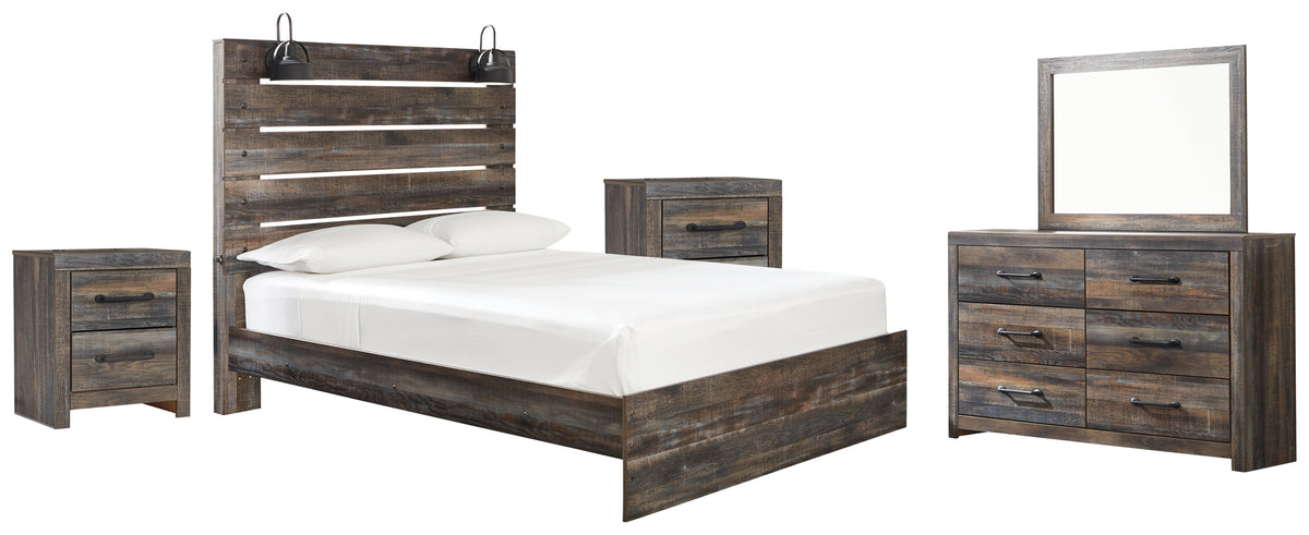 Homestyle Furniture - Ashley Furniture - Drystan Queen Panel Bed, Dresser, Mirror and 2 Nightstands - Queen Panel Bed, Dresser, Mirror and 2 Nightstands - B211B31