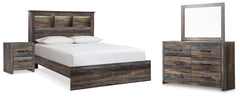 Homestyle Furniture - Ashley Furniture - Drystan Queen Bookcase Bed, Dresser, Mirror and Nightstand - Queen Bookcase Bed, Dresser, Mirror and Nightstand - B211B95