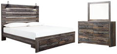 Homestyle Furniture - Ashley Furniture - Drystan King Panel Storage Bed, Dresser and Mirror - King Panel Storage Bed, Dresser and Mirror - B211B58
