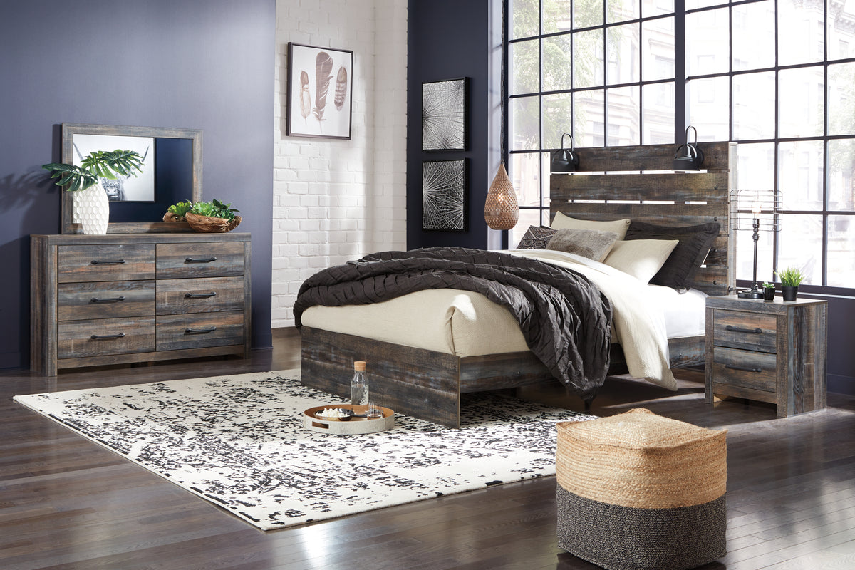 Homestyle Furniture - Ashley Furniture - Drystan Queen Panel Bed, Dresser, Mirror and Nightstand - Queen Panel Bed, Dresser, Mirror and Nightstand - B211B57