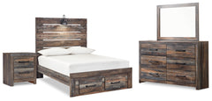 Homestyle Furniture - Ashley Furniture - Drystan Full Panel Storage Bed, Dresser, Mirror and Nightstand - Full Panel Storage Bed, Dresser, Mirror and Nightstand - B211B72
