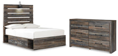 Drystan Full Panel Storage Bed and Dresser