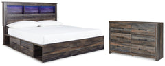 Homestyle Furniture - Ashley Furniture - Drystan King Bookcase Storage Bed and Dresser - King Bookcase Storage Bed and Dresser - B211B91