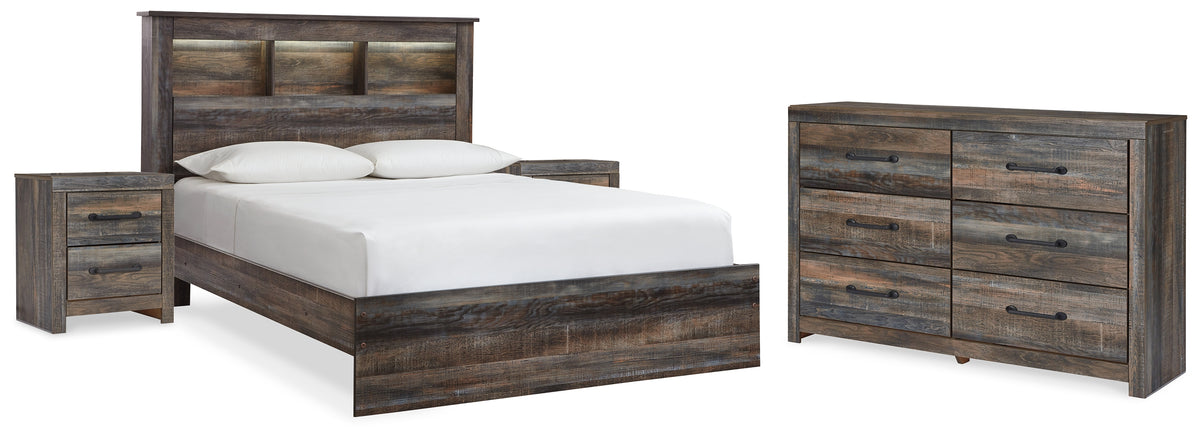 Homestyle Furniture - Ashley Furniture - Drystan Queen Bookcase Bed, Dresser and 2 Nightstands - Queen Bookcase Bed, Dresser and 2 Nightstands - B211B87