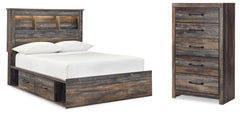 Homestyle Furniture - Ashley Furniture - Drystan Full Bookcase Storage Bed and Chest - Full Bookcase Storage Bed and Chest - B211B88