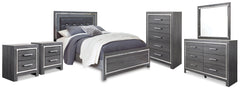 Homestyle Furniture - Ashley Furniture - Lodanna Queen Panel Bed, Dresser, Mirror, Chest and 2 Nightstands - Queen Panel Bed, Dresser, Mirror, Chest and 2 Nightstands - B214B49