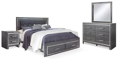 Homestyle Furniture - Ashley Furniture - Lodanna King Storage Bed, Dresser, Mirror and 2 Nightstands - King Storage Bed, Dresser, Mirror and 2 Nightstands - B214B35