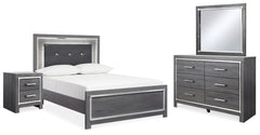 Homestyle Furniture - Ashley Furniture - Lodanna Full Upholstered Panel Bed, Dresser, Mirror, and Nightstand - Full Upholstered Panel Bed, Dresser, Mirror, and Nightstand - B214B22