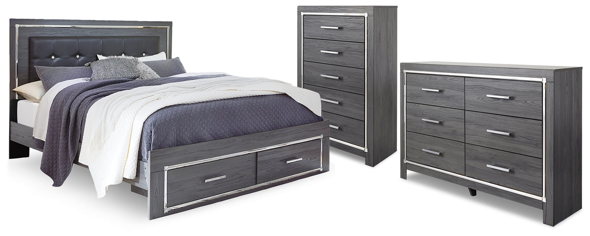 Homestyle Furniture - Ashley Furniture - Lodanna King Storage Bed, Dresser and Chest - King Storage Bed, Dresser and Chest - B214B57