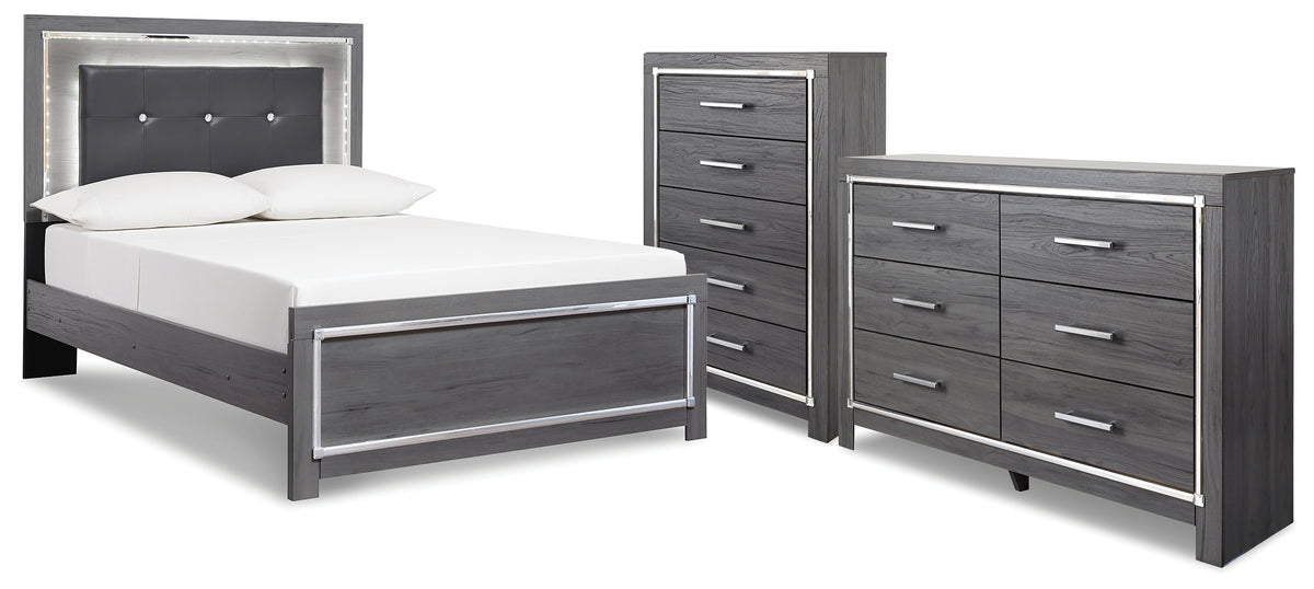Homestyle Furniture - Ashley Furniture - Lodanna Full Panel Bed, Dresser and Chest - Full Panel Bed, Dresser and Chest - B214B52