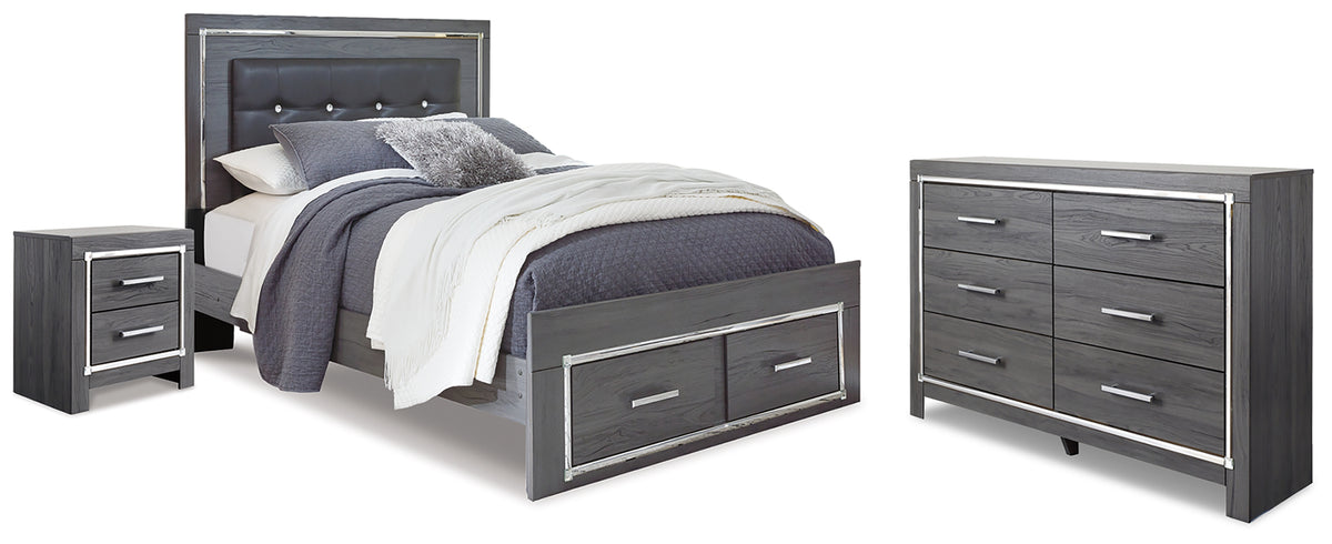 Homestyle Furniture - Ashley Furniture - Lodanna Queen Storage Bed, Dresser and Nightstand - Queen Storage Bed, Dresser and Nightstand - B214B53