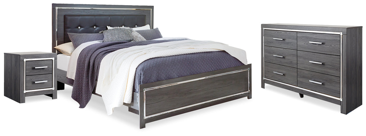 Homestyle Furniture - Ashley Furniture - Lodanna King Upholstered Panel Bed, Dresser and Nightstand - King Upholstered Panel Bed, Dresser and Nightstand - B214B27