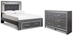 Homestyle Furniture - Ashley Furniture - Lodanna Full Panel Storage Bed and Dresser - Full Panel Storage Bed and Dresser - B214B48