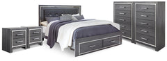 Homestyle Furniture - Ashley Furniture - Lodanna King Storage Bed, 2 Chests and 2 Nightstands - King Storage Bed, 2 Chests and 2 Nightstands - B214B58