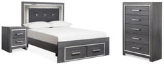 Homestyle Furniture - Ashley Furniture - Lodanna Full Storage Bed, Chest and Nightstand - Full Storage Bed, Chest and Nightstand - B214B46