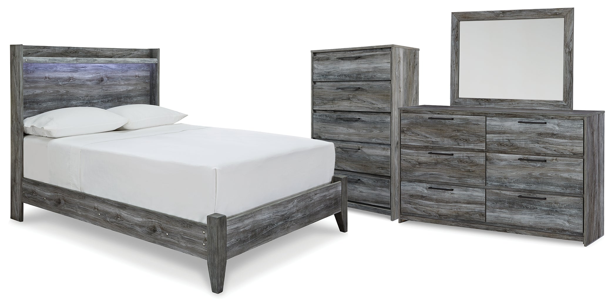 Homestyle Furniture - Ashley Furniture - Baystorm Full Panel Bed, Dresser, Mirror and Chest - Full Panel Bed, Dresser, Mirror and Chest - B221B80