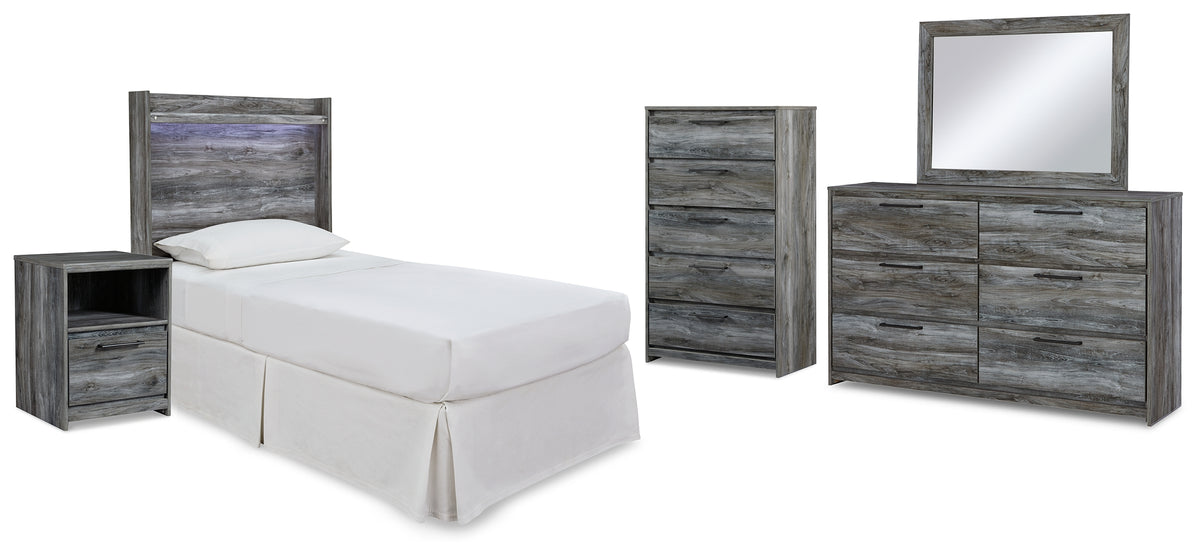 Homestyle Furniture - Ashley Furniture - Baystorm Twin Panel Headboard Bed, Dresser, Mirror and Nightstand - Twin Panel Headboard Bed, Dresser, Mirror and Nightstand - B221B74