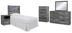 Homestyle Furniture - Ashley Furniture - Baystorm Twin Panel Headboard Bed, Dresser, Mirror and Nightstand - Twin Panel Headboard Bed, Dresser, Mirror and Nightstand - B221B74