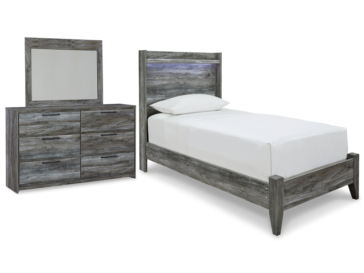 Homestyle Furniture - Ashley Furniture - Baystorm Twin Panel Bed, Dresser and Mirror - Twin Panel Bed, Dresser and Mirror - B221B68