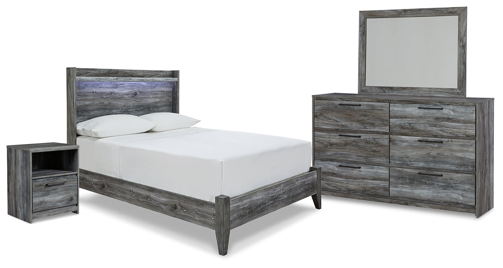 Homestyle Furniture - Ashley Furniture - Baystorm Full Panel Bed, Dresser, Mirror and Nightstand - Full Panel Bed, Dresser, Mirror and Nightstand - B221B18