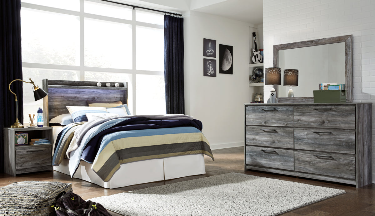 Homestyle Furniture - Ashley Furniture - Baystorm Full Panel Bed Headboard, Dresser, Mirror and Nightstand - Full Panel Bed Headboard, Dresser, Mirror and Nightstand - B221B39