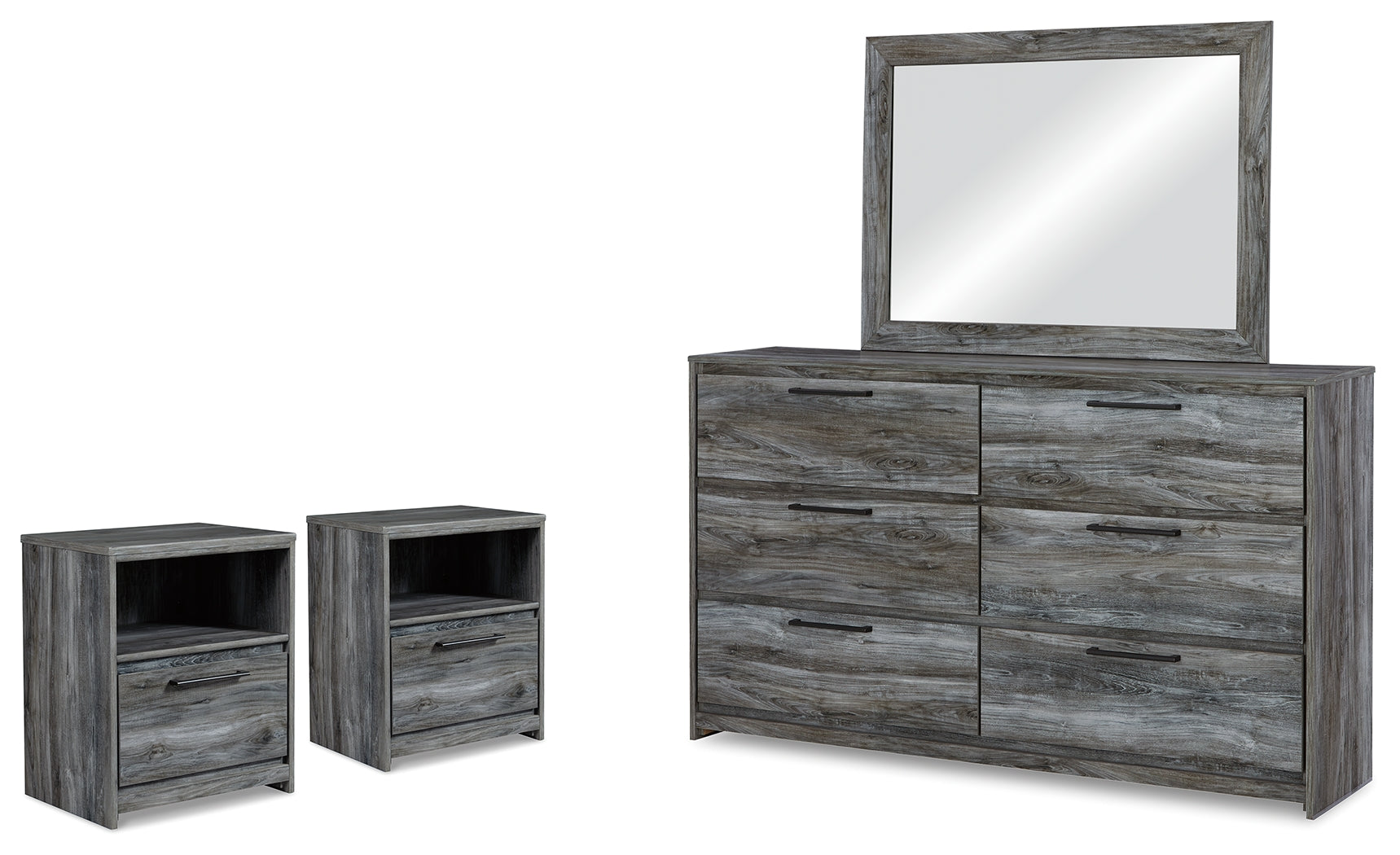 Homestyle Furniture - Ashley Furniture - Baystorm Dresser, Mirror and 2 Nightstands - Dresser, Mirror and 2 Nightstands - B221B64