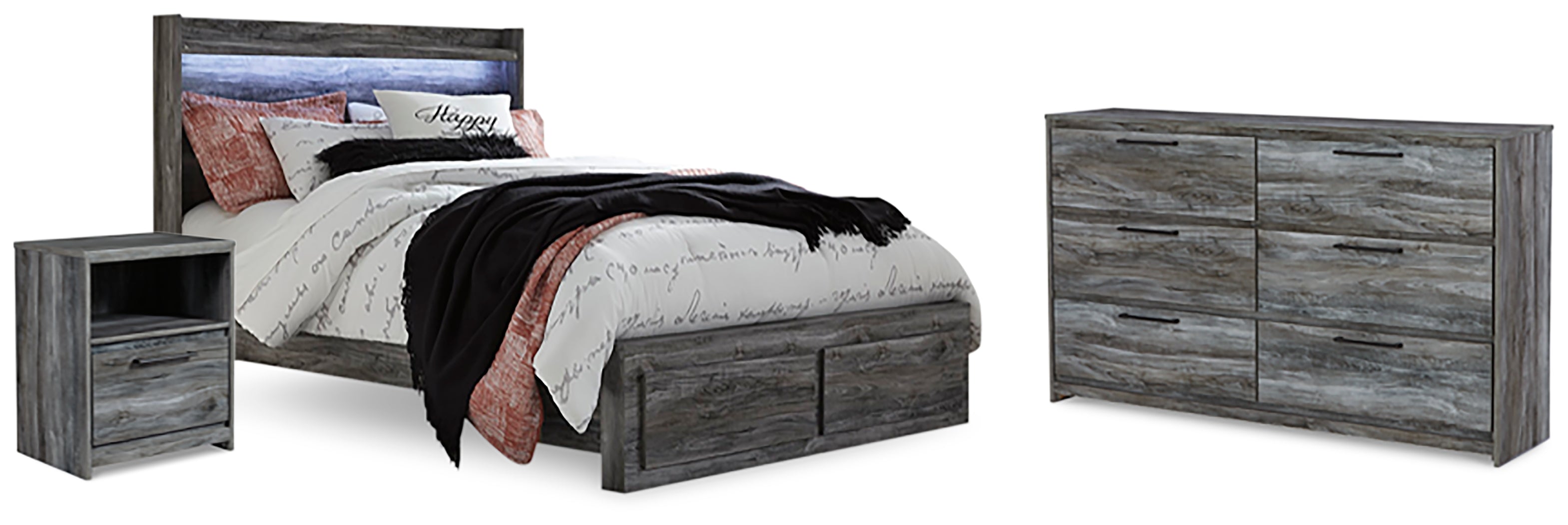 Homestyle Furniture - Ashley Furniture - Baystorm Queen Panel Storage Bed, Dresser and Nightstand - Queen Panel Storage Bed, Dresser and Nightstand - B221B48