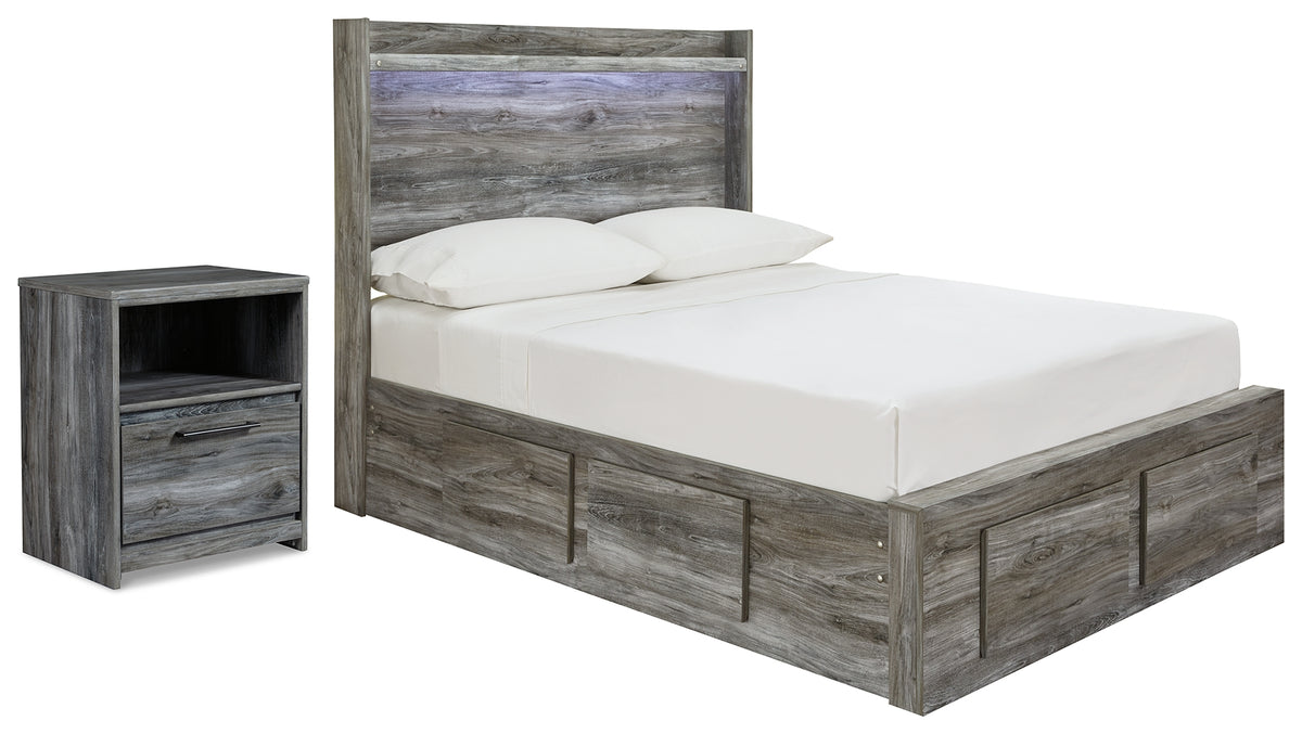 Homestyle Furniture - Ashley Furniture - Baystorm Full Panel Storage Bed and Nightstand - Full Panel Storage Bed and Nightstand - B221B91
