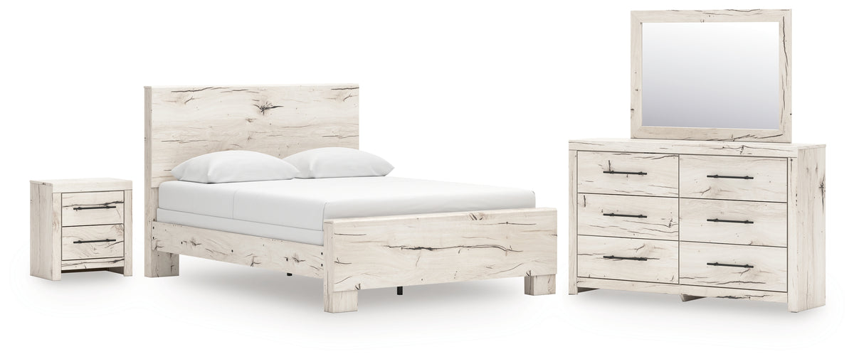 Homestyle Furniture - Ashley Furniture - Lawroy Queen Panel Bed, Dresser, Mirror and Nightstand - Queen Panel Bed, Dresser, Mirror and Nightstand - B2310B40