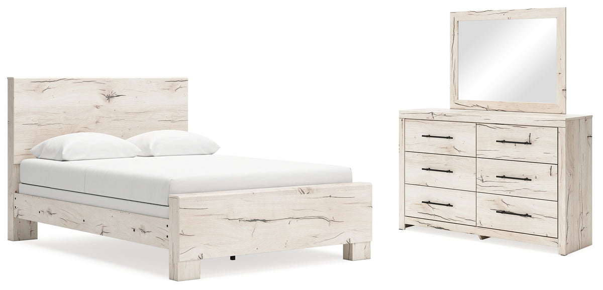 Homestyle Furniture - Ashley Furniture - Lawroy Queen Panel Bed, Dresser and Mirror - Queen Panel Bed, Dresser and Mirror - B2310B3