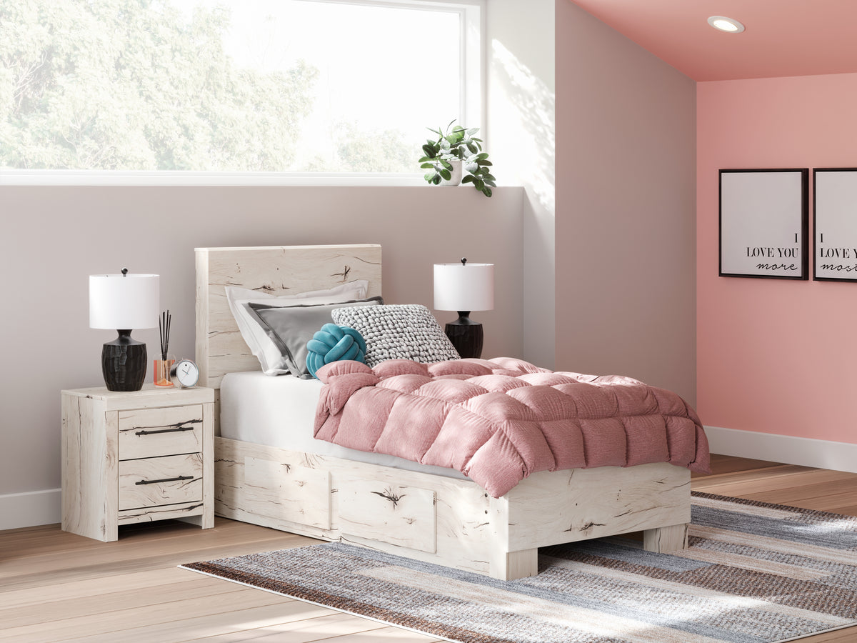 Homestyle Furniture - Ashley Furniture - Lawroy Twin Panel Bed with Storage - Twin Panel Bed with Storage - B2310B23