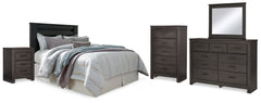 Homestyle Furniture - Ashley Furniture - Brinxton King Panel Headboard, Dresser, Mirror, Chest and 2 Nightstands - King Panel Headboard, Dresser, Mirror, Chest and 2 Nightstands - B249B15