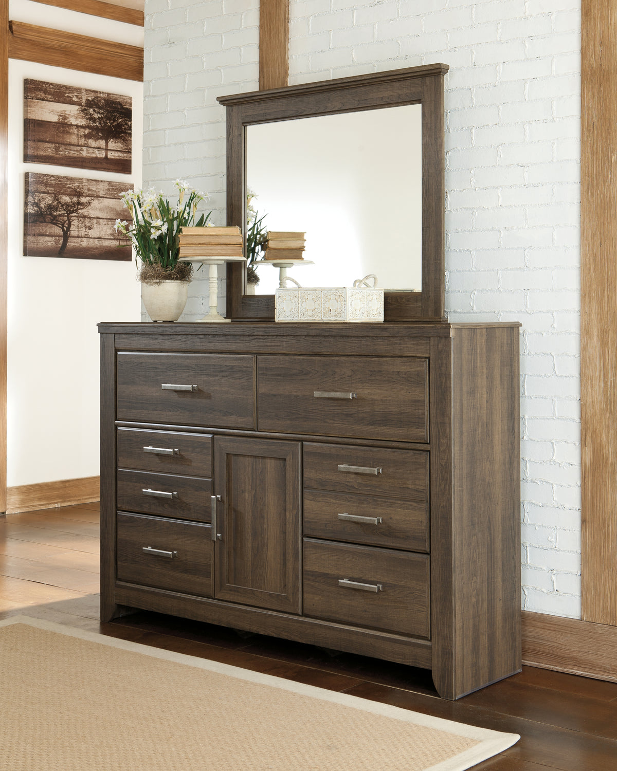 Homestyle Furniture - Ashley Furniture - Juararo Dresser and Mirror - Dresser and Mirror - B251B1