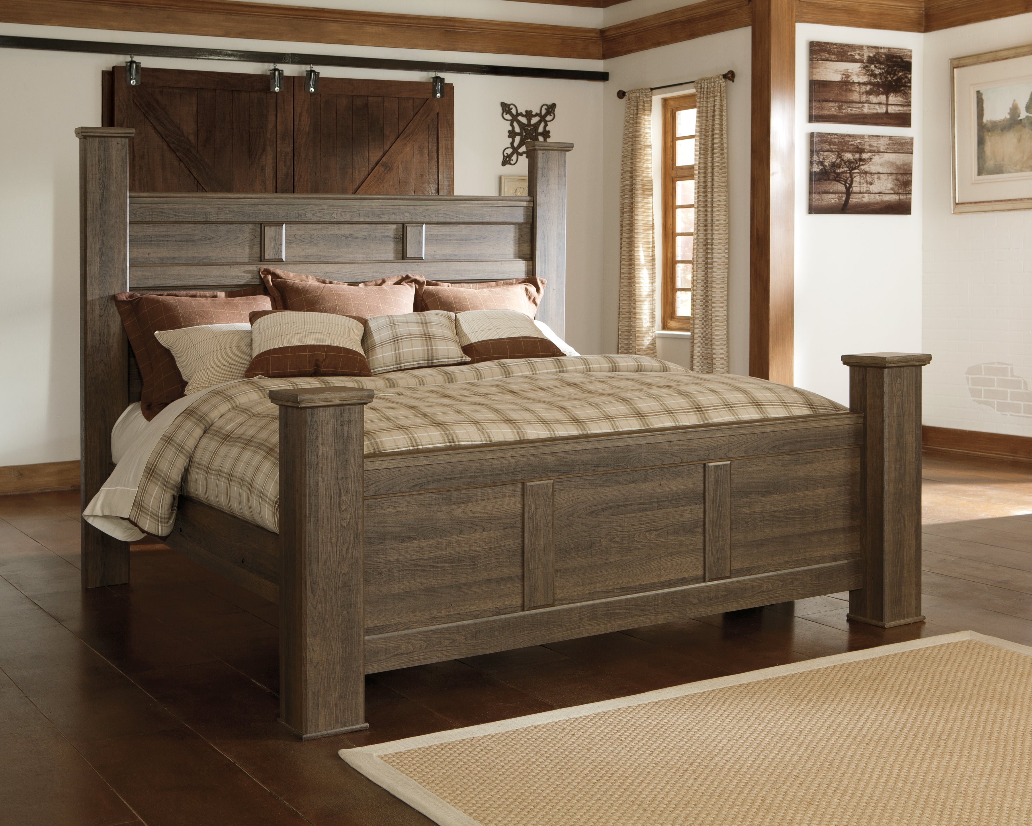 Homestyle Furniture - Ashley Furniture - Juararo King Poster Bed - King Poster Bed - B251B10