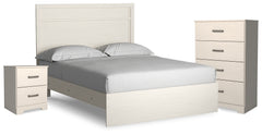 Homestyle Furniture - Ashley Furniture - Stelsie Queen Panel Bed, Chest and Nightstand - Queen Panel Bed, Chest and Nightstand - B2588B16