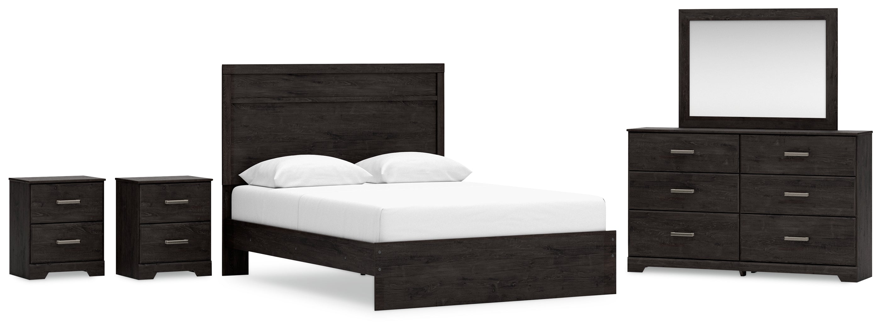 Homestyle Furniture - Ashley Furniture - Belachime Queen Panel Bed, Dresser, Mirror and 2 Nightstands - Queen Panel Bed, Dresser, Mirror and 2 Nightstands - B2589B17