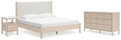 Homestyle Furniture - Ashley Furniture - Cadmori King Upholstered Panel Bed, Dresser and Nightstand - King Upholstered Panel Bed, Dresser and Nightstand - B2615B11